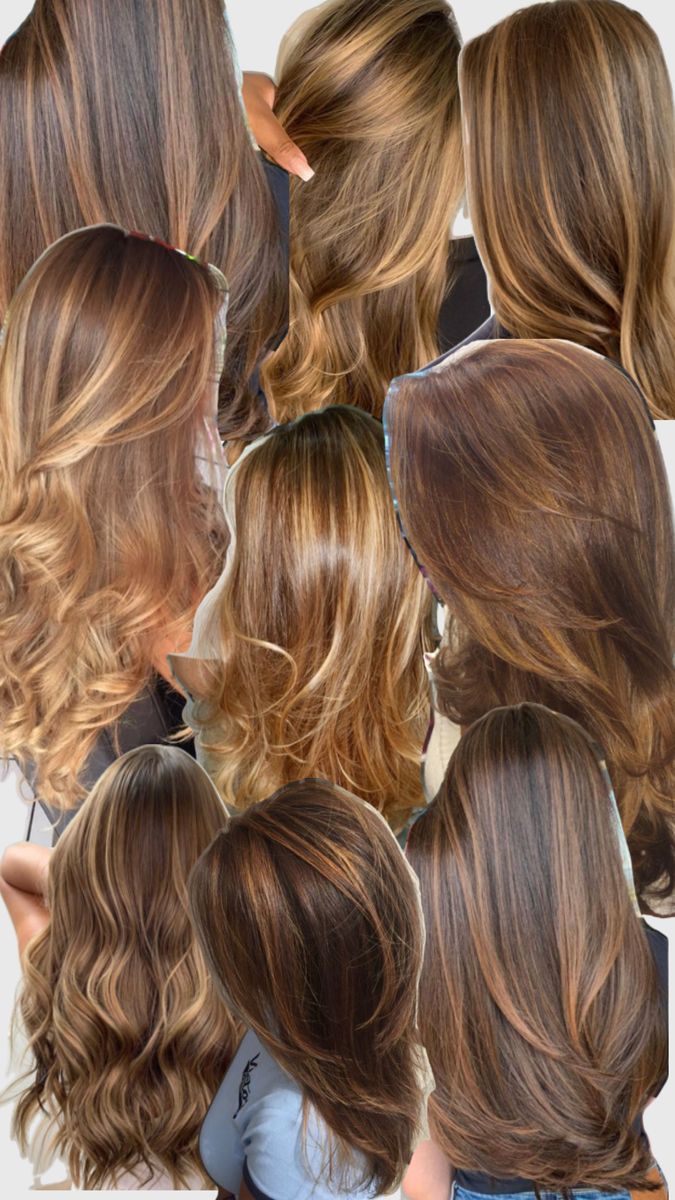 90s Caramel Hair, Natural Hair Coloring Ideas, Honey Brown Hair On Black Hair, 90s Blonde Highlights On Brown Hair, Hair Colour Ideas For Brown Skin Tone, Brunette With Blonde Tips, Chunky Honey Highlights, Brown Hair With Half Head Highlights, Stripey Highlights Hair