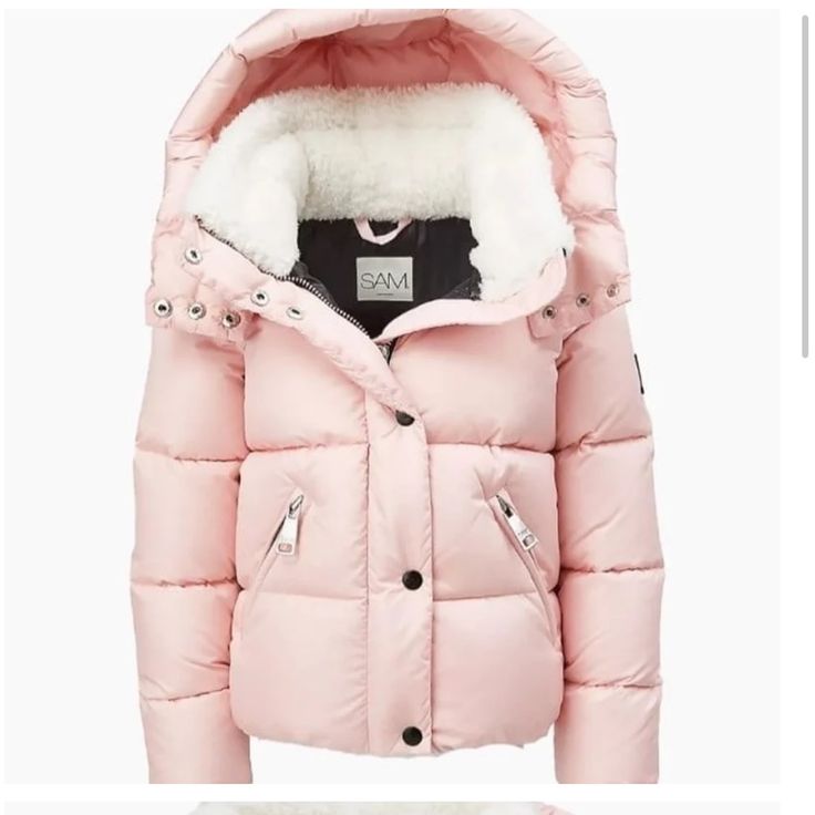 New With Tags Girls Size 6 Sam Little Girls Lara Puffer Jacket. Pink With A Hood. Water Resistant And Premium Quality Down Filling. Sam Nyc. Comes From A Smoke And Pet Free Home. Tags- Girls Coat, Girls Jacket, Girls Size 6, Goose Down, Down Coat, Sam, Nordstrom, Neiman Marcus, Saks Fifth Ave, Canada Down, Obermyer, The North Face, Golden Goose, Moncler, Add, Burberry, Coach, Prada, Outfit Organizer, Warm Jackets For Women, Parka Outfit, Cute Raincoats, Cute Winter Coats, Pink Winter Coat, Pink Puffer Jacket, Preppy Winter, Winter Puffer Jackets