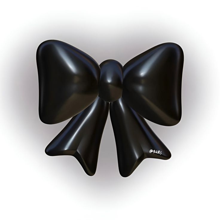 an image of a black bow on a white background