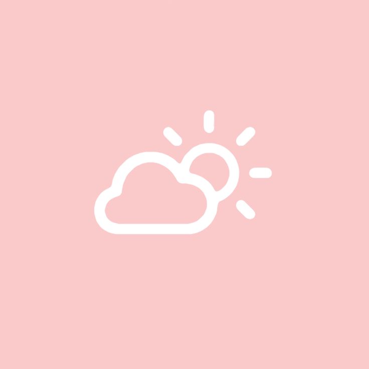 a pink background with a white cloud and sun