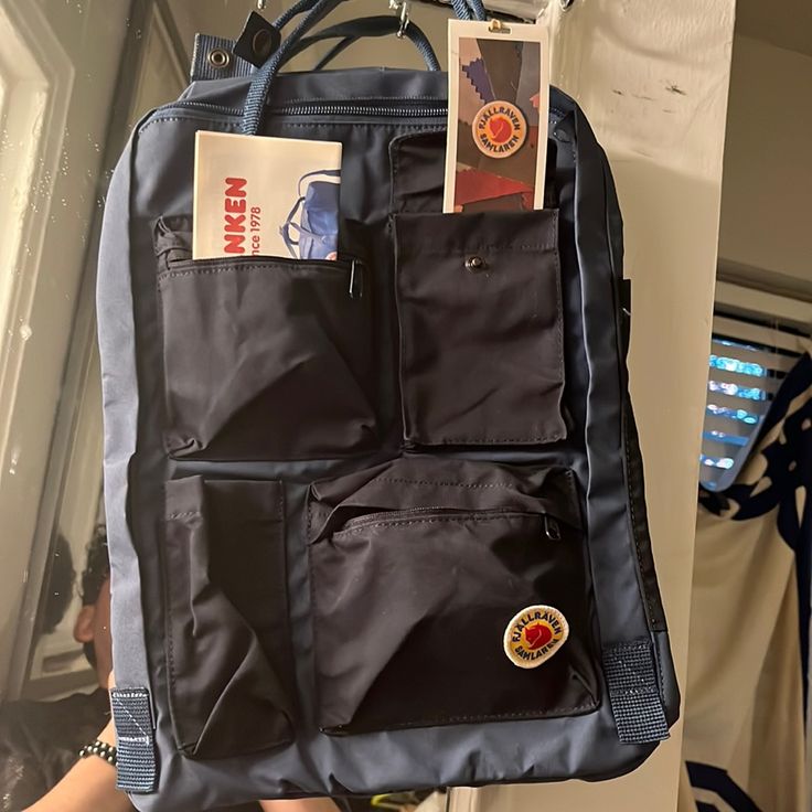 The Samlaren Kanken 1a Was Part Of A Very Limited Run, So If You Missed It, Here’s Your Chance To Get This Color Way. Blue Rectangular Bag With Multiple Pockets, Fjallraven Backpack, Backpack Fjallraven, Androgynous Outfits, Kanken Mini, Orange Backpacks, Medical Bag, Rucksack Backpack, Limited Run