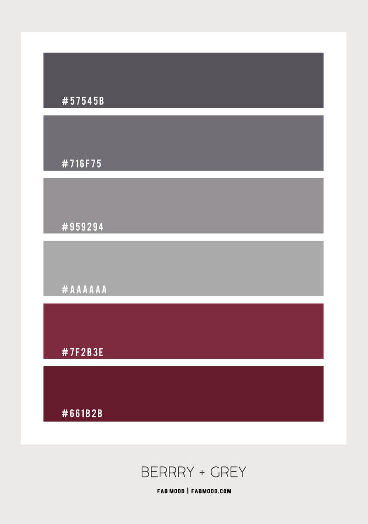 the color scheme for berry and grey