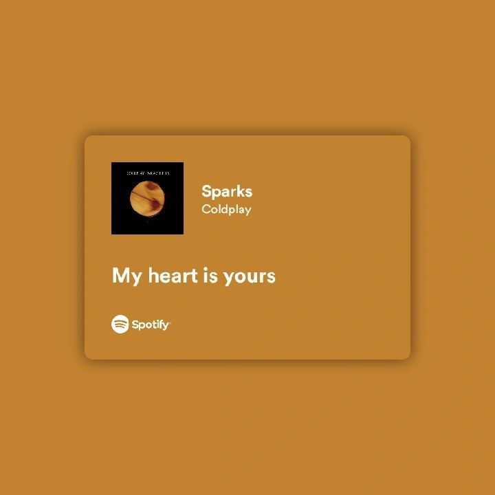 an orange card with the words, my heart is yours and sparkles company on it