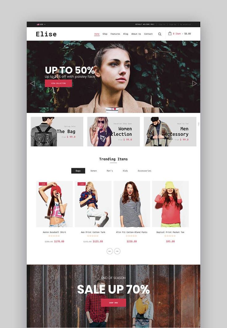 an image of a storefront page with the wordpress theme for sale up to 70 %