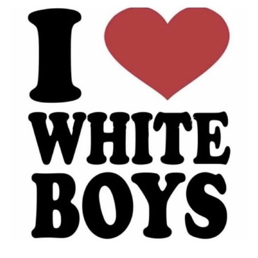 i love white boys sticker