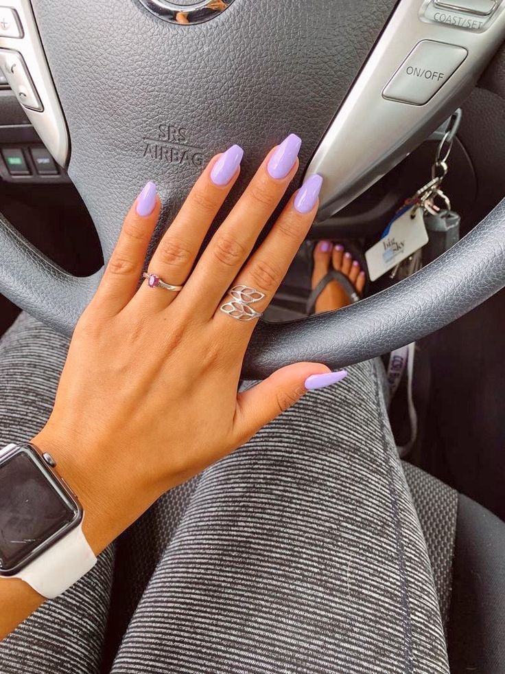 Colors For Pale Skin, Solid Color Acrylic Nails, Nail Colors For Pale Skin, Nails Coral, Spring Break Nails, Aqua Nails, Purple Acrylic Nails, Plain Nails, Solid Color Nails