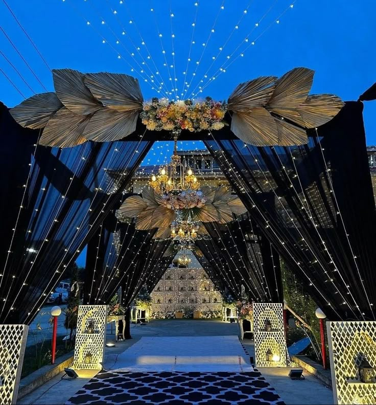 Mandap Decoration Entry Gate, Wedding Reception Gate Decoration, Sangeet Entrance Decor Outdoor, Sangeet Walkway Decor, Wedding Entry Passage Decor, Mandap Gate Decoration, Sangeet Entry Decor, Sangeet Pathway Decor, Event Entry Gate Design