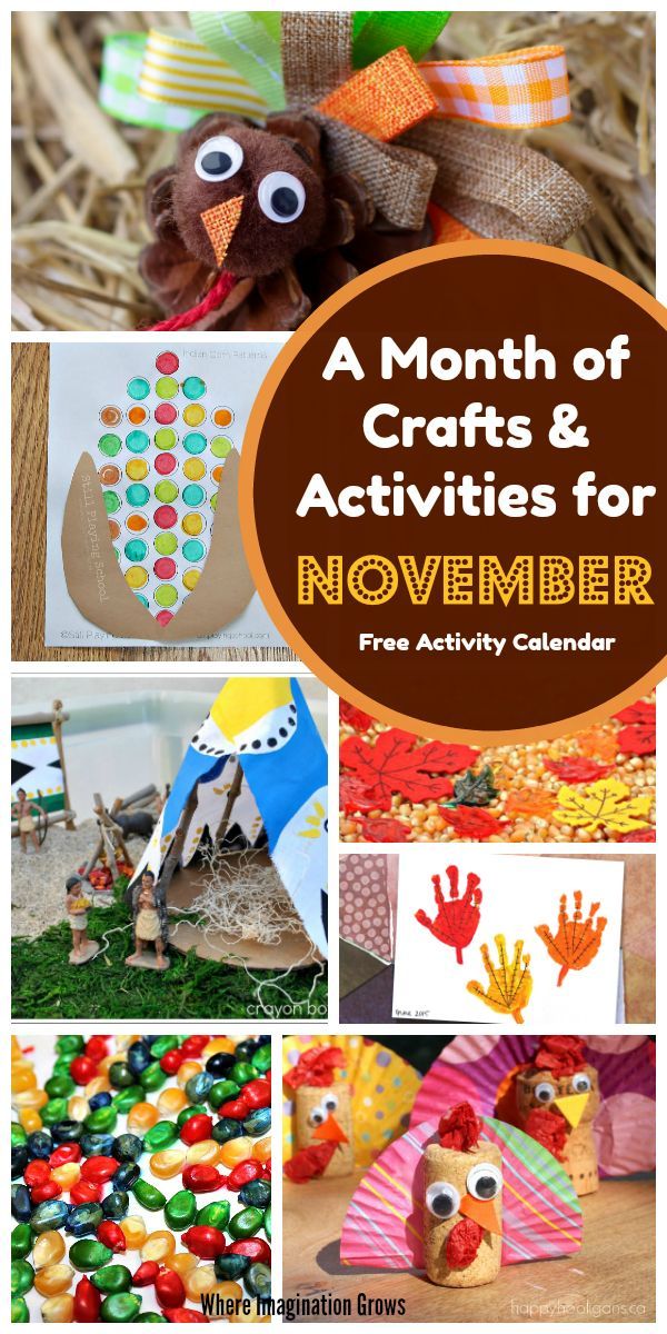 the month of crafts and activities for november