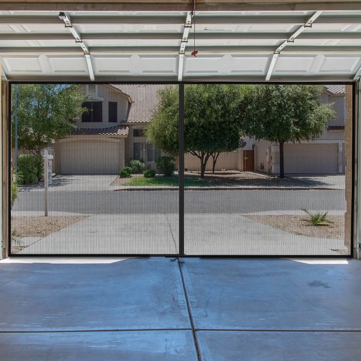 Create an accessible, comfortable space with this Magnetic Garage Screen Door by Nature Spring. Ideal for keeping bugs out while boosting airflow, this heavy-duty magic mesh screen door features a weighted bottom to keep the fiberglass mosquito net in place. All the necessary hardware is included for fast, easy installation, and the magnetic center clasp lets you in and out the screen doors without disturbing the mounting mechanisms for fuss-free use. Nature Spring Magnetic Garage Screen Door 16 Garage Door Screens, Garage Door Screen, Garage Screen, Mesh Screen Door, Double Garage Door, Single Garage Door, Mesh Curtain, Garage Screen Door, Magnetic Screen Door