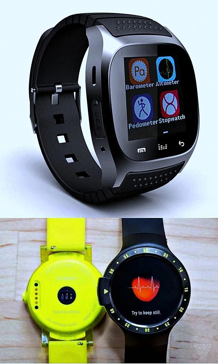 two smart watches with different colors and designs