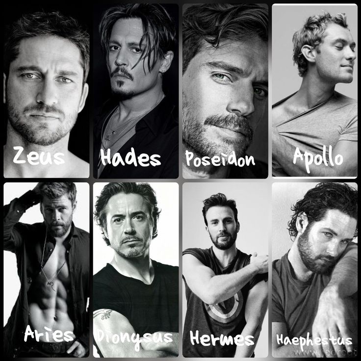 many different types of men with names on them