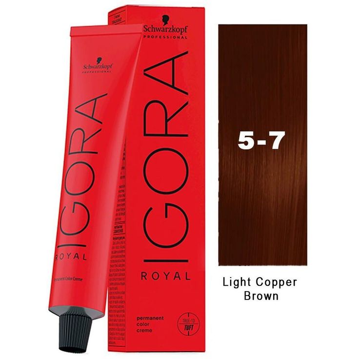 Color: 5-7 SCHWARZKOPF IGORA ROYAL PERMANENT HAIR COLOR CORE LINE a new approach to color products and services. Achieve results with the unique combination within a range of distinctive and bold colors. Designed by colorists for colorists seeking maximum intensity and very clear, sharp tone directions. This range is the result of over 100 years of color processing by Schwarzkopf, and may very well be their best. While providing 100% white hair coverage (even on thick and resistant hair), this c Schwarzkopf Hair Color Chart, Igora Hair Color, Schwarzkopf Hair Color, Wash And Blow Dry, Dark Red Hair Color, Spiral Perm, Porous Hair, Color Core, Hair Gloss