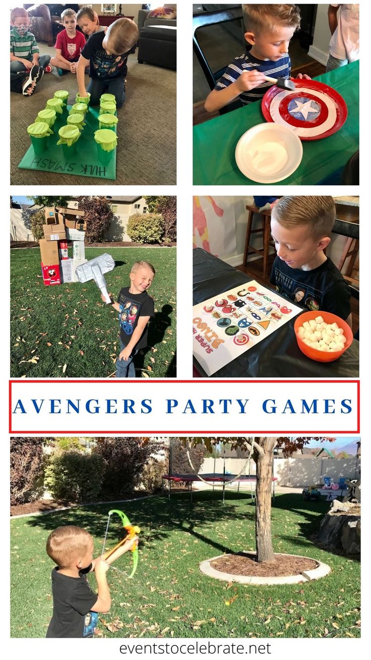 the avengers party games are great for kids to play with and have fun in the yard