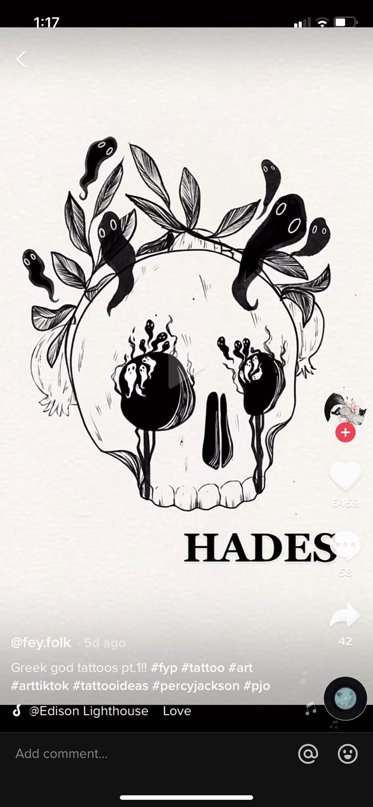 an image of a skull with the words hades on it