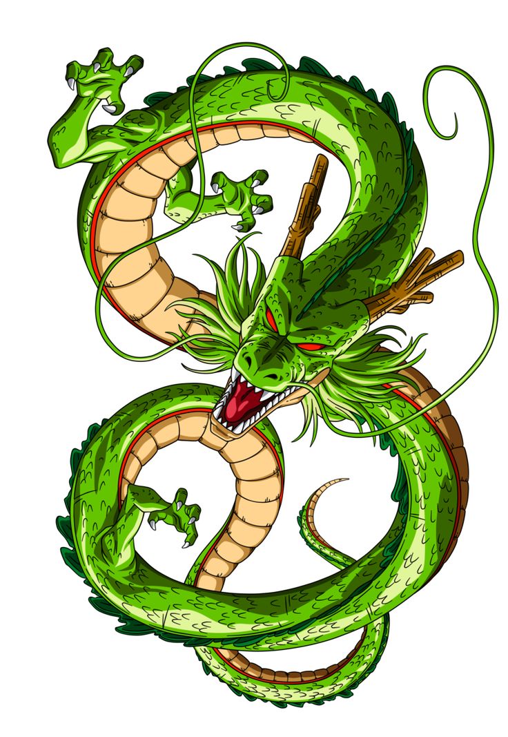 a green dragon with its mouth open and two smaller snakes on it's back