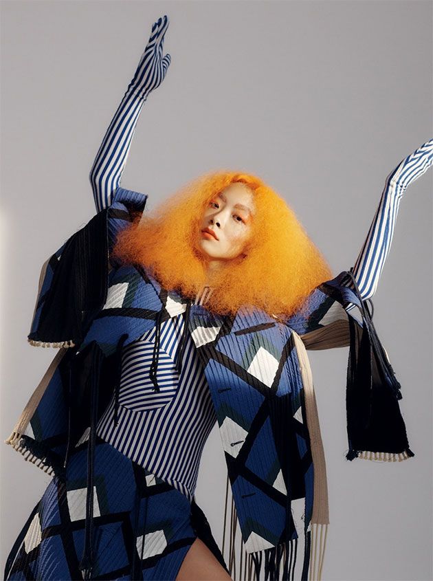 Mysterious redhead #RinaSawayama fashion shoot #japanesemodel #redhair Glowy orange. Ginger Asian, Clash Magazine, Rina Sawayama, Japanese American, Orange Is The New, Orange Is The New Black, Hair Reference, Costume Makeup, Korean Model