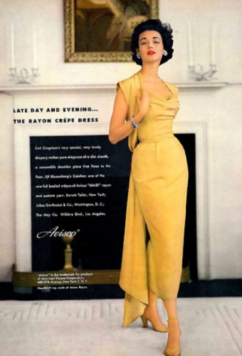 Dorian Leigh, Ceil Chapman, Muted Yellow, Vintage Suit, Robes Vintage, Fifties Fashion, Look Retro, Fashion 1950s, Retro Mode