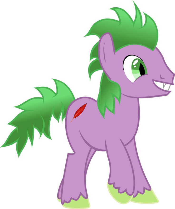 a pink pony with green leaves on it's tail