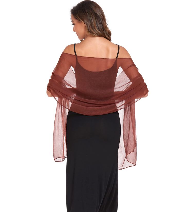 PRICES MAY VARY. High quality upgraded sheer fabric, the shawl wrap is super soft and comfortable, Smooth.Lightweight, and Breathable,suitable for all seasons. silky chiffon shawls available in two sizes:79’’×18’’(200×45cm),79’’×27’’(200×70cm).great to wear it as a scarf, shawl or wrap for women. Available in different Classic colors; such as:Black,Blush,Light Grey,White,Ivory,Navy Blue,Champagne;Great match your different dresses in different Occasion. These shawls Scarves are perfect for match Sheer Shawl For Evening, Wedding Guest Shawl, Bridesmaid Scarves, Blue Champagne, Black Blush, Chiffon Shawl, Triangle Swimsuit, Wedding Wraps, Different Dresses