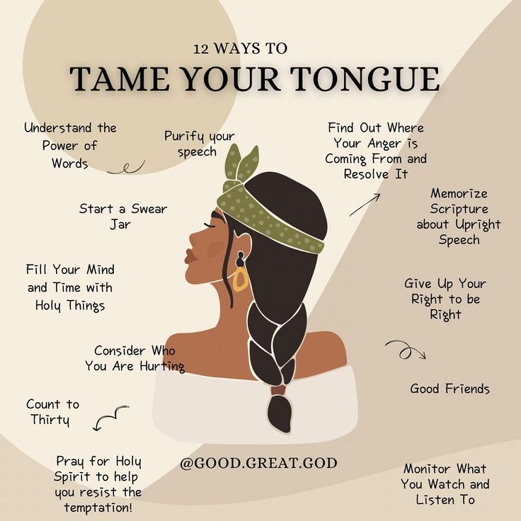 an info sheet describing how to tame your tongue