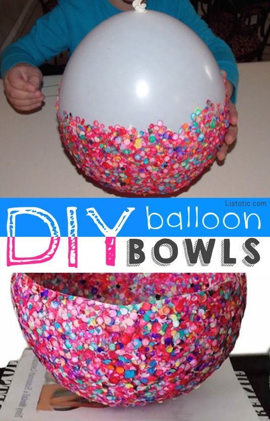 this diy balloon bowl is so easy to make and it's super fun