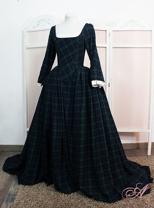 Celtic Dress, Scottish Dress, Outlander Costumes, The Outlander, Century Dress, Claire Fraser, Period Outfit, Tartan Dress, Outlander Series