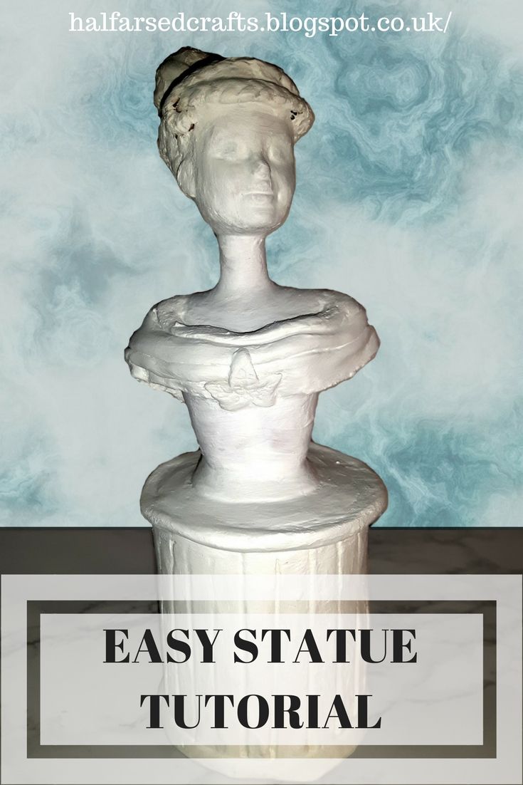 an image of a statue with the words easy statue tutorial written in front of it