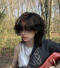 Short Grunge Hair, Cute Haircuts, Hair Inspiration Short, Haircuts For Curly Hair, Pretty Hair Color, Hair Stylies, Wavy Curly Hair, Fluffy Hair, Anime Hair