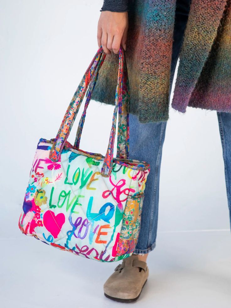 We made the perfect tote! This bag not only holds literally everything, it stands up on it’s own! Bright Prints, Love Natural, Natural Life, Large Tote Bag, Large Bag, Perfect Bag, Hello Autumn, Extra Storage, Love Design