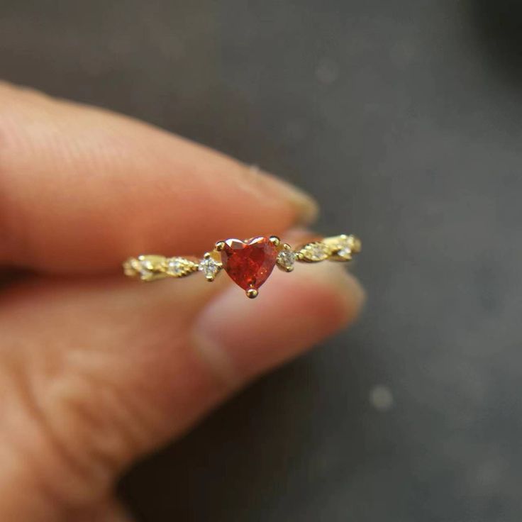 Engraved Red Heart Shaped Ring 14K Gold Plated Ruby Diamond Engagement Rings 925 Sterling Silver Ring, Wedding Promise Ring,anniversary Ring - Etsy Purity Ring Aesthetic, Pandora Gold Rings, Promise Rings Aesthetic, Promise Ring Aesthetic, Engagement Rings Heart Shaped, Promise Ring Ideas, Gold Promise Rings For Her, Aesthetic Wedding Ring, Promise Rings Unique