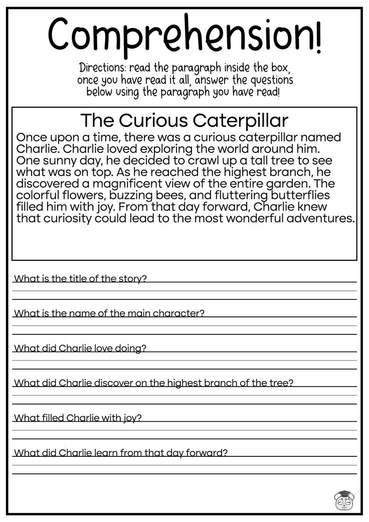 the curious caterpillar worksheet is shown in black and white with text