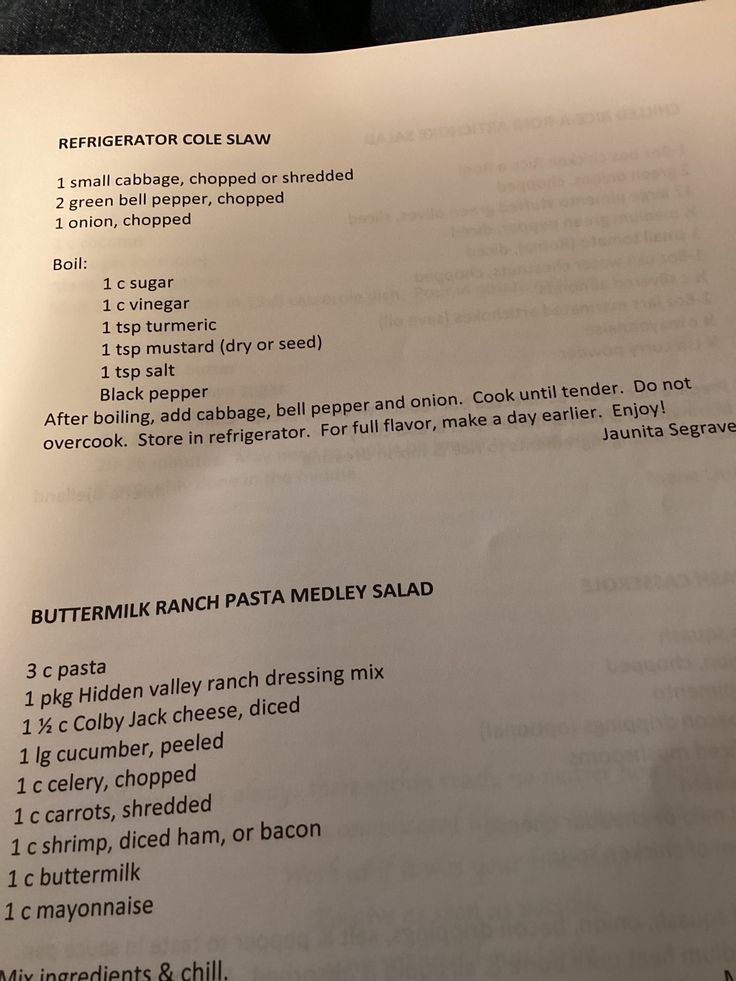 an open book with instructions on how to make buttermilk pasta salad in it