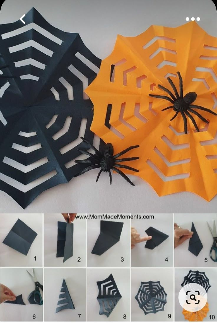 how to make a paper spider web decoration for halloween or any time of the year