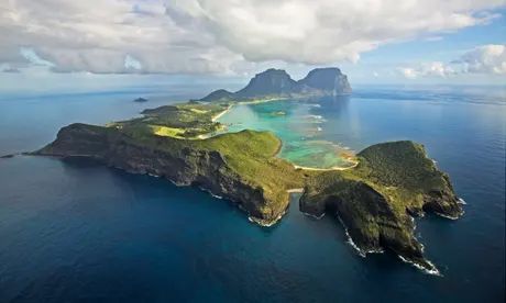 an island in the middle of the ocean