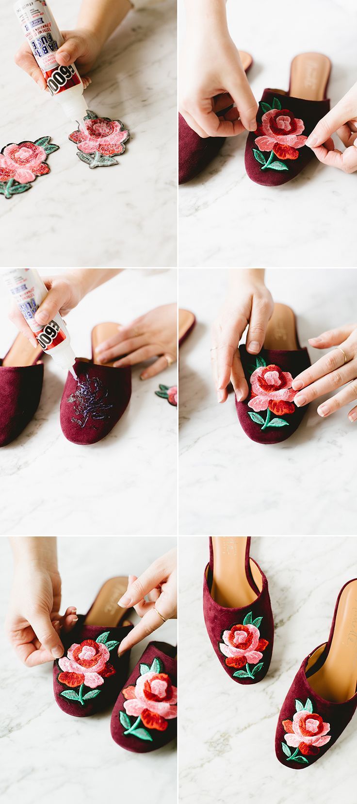 Diy Embellished Shoes, Embroidered Patches Diy, Embroidery Shoes Diy, Diy Fashion Trends, Shoe Makeover, Diy Fashion Projects, Embellished Shoes, Embroidery Shoes, Glitter Diy