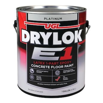 DRYLOK 1-part Platinum Semi-gloss Concrete and Garage Floor Paint (1-Gallon) in the Garage Floor Paint department at Lowes.com Best Concrete Paint, Concrete Floor Paint, Epoxy Concrete Floor, Water Gallon, Epoxy Concrete, Epoxy Floor Paint, Concrete Epoxy, Garage Floor Paint, Painted Concrete Floors