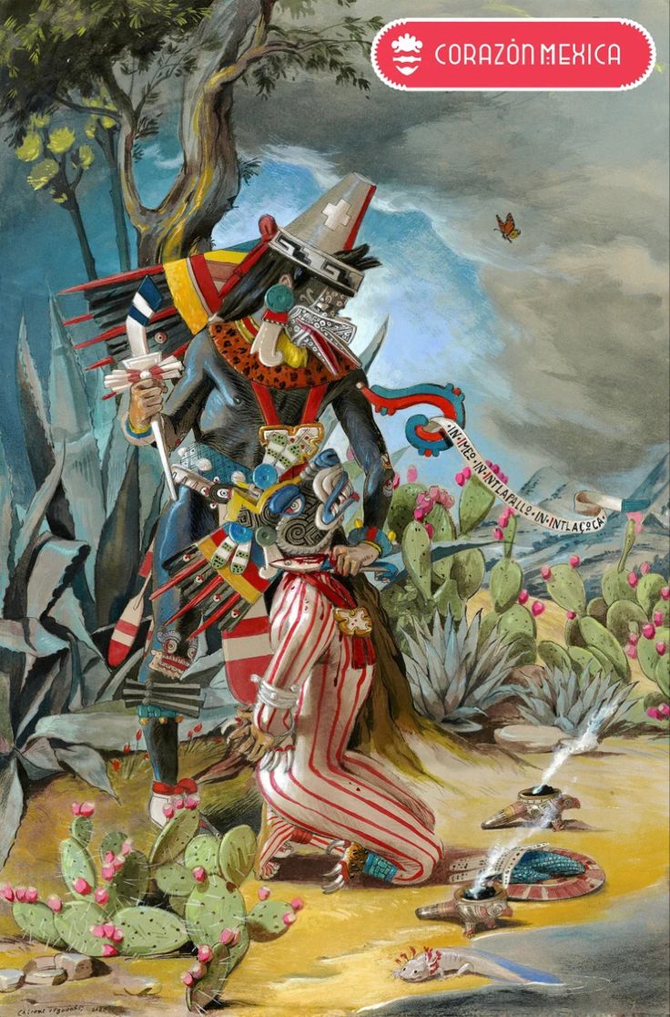 a painting of a mexican soldier in the desert