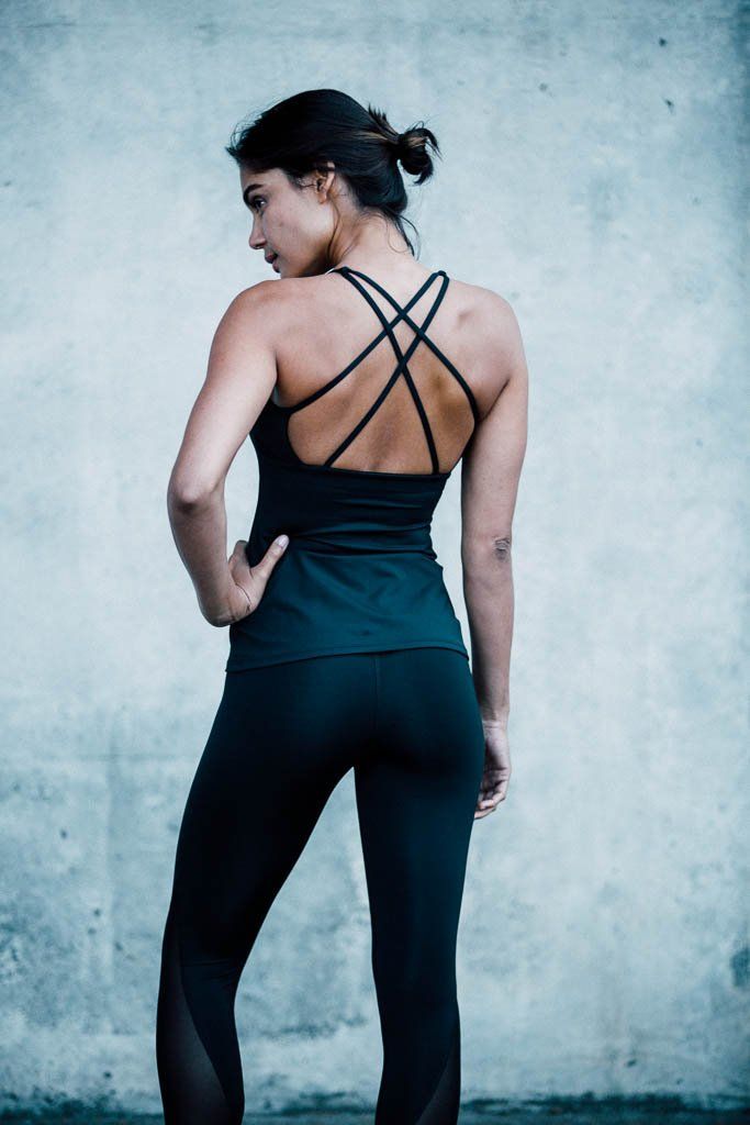 Montiel Strappy Activewear With Built-in Bra And Stretch, Compressive Activewear With Built-in Bra And Cross Back, Strappy Stretch Athleisure Activewear, Strappy Stretch Sports Bra For Pilates, Stretch Strappy Sports Bra For Pilates, 4-way Stretch Strappy Yoga Activewear, Strappy Yoga Activewear With 4-way Stretch, Yoga Activewear With 4-way Stretch And Strappy Design, Seamless Cross-back Activewear For Pilates