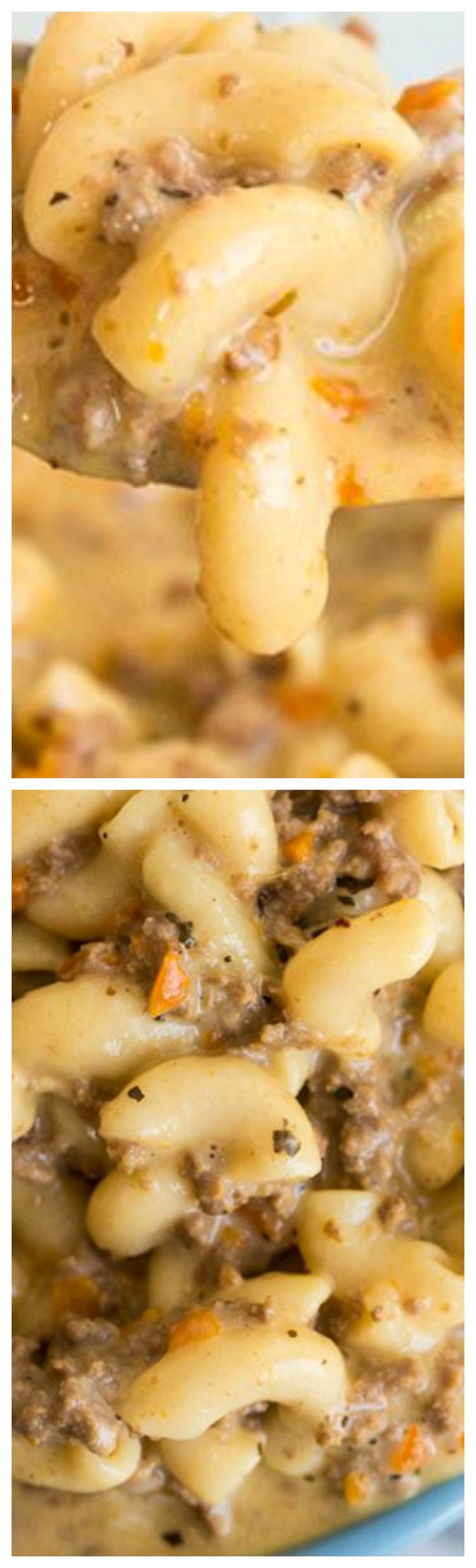 three different pictures of pasta with meat and cheese