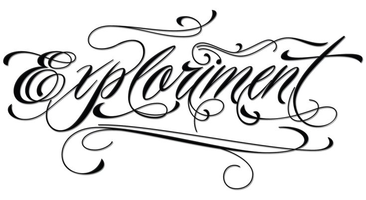 the word employment written in cursive writing with swirls and scrolls on it