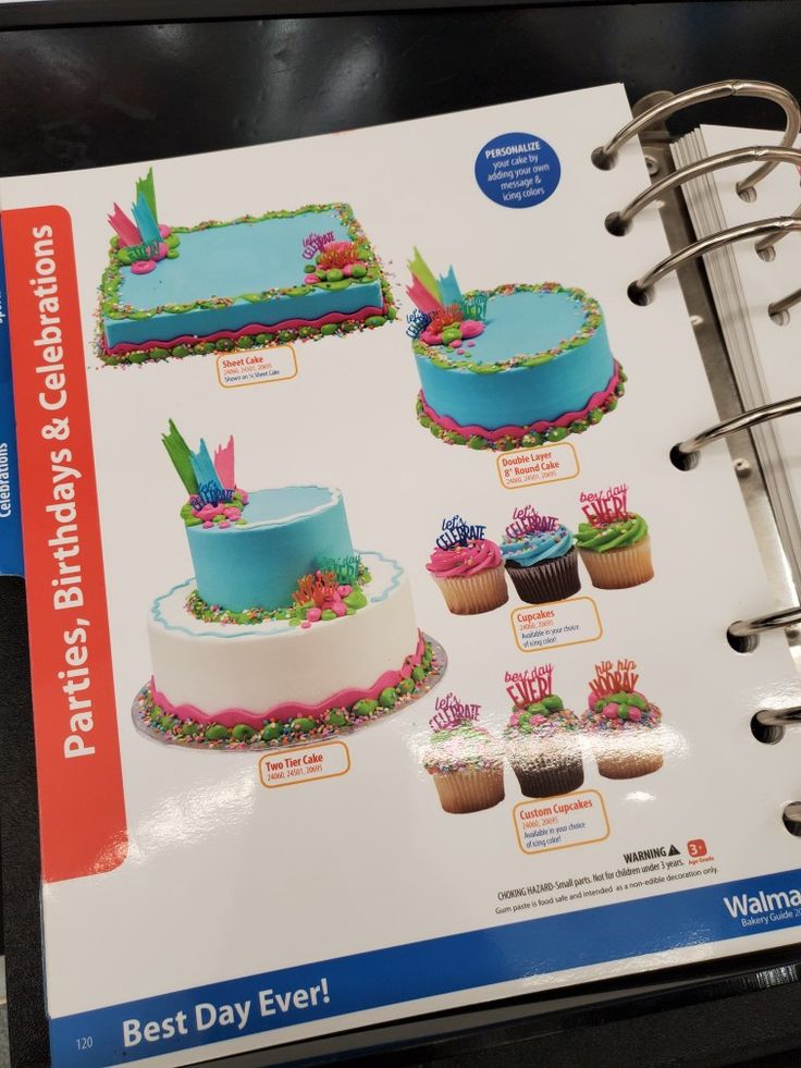 a cookbook with pictures of cakes and cupcakes on it's cover