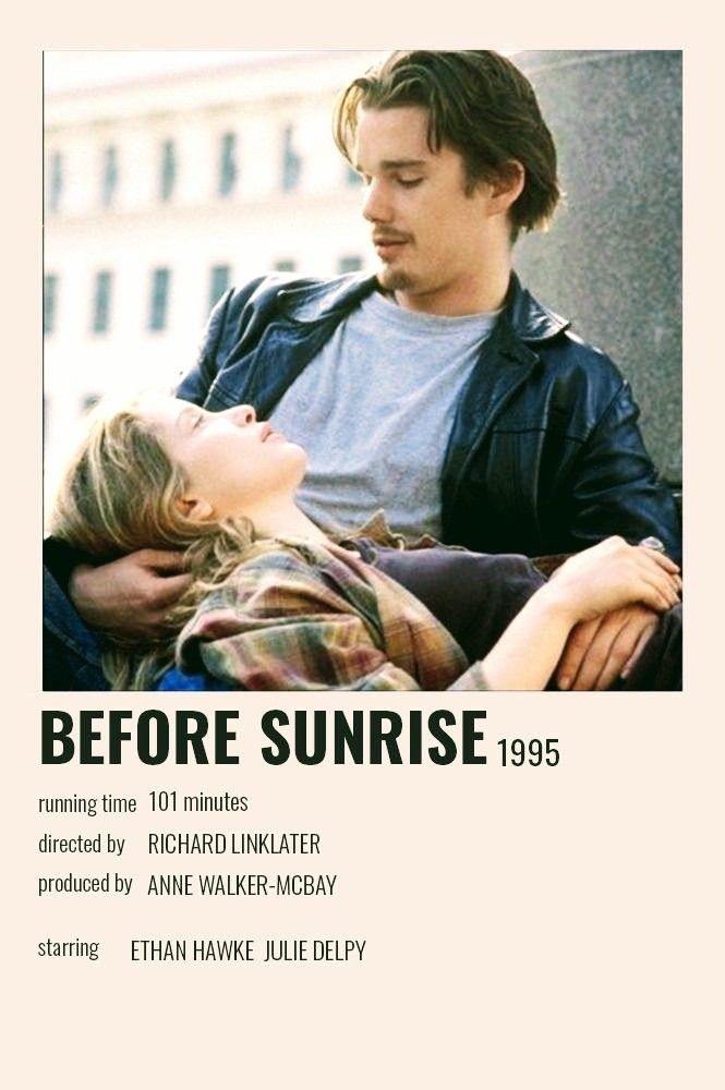 the movie poster for before sunrise