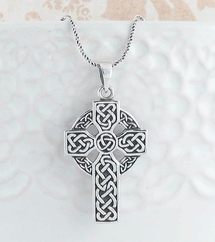 Celtic Cross Necklace in Sterling Silver | FREE Shipping in the USA – woot & hammy Silver Earrings Aesthetic, Celtic Cross Necklace, Irish Cross, Marcasite Jewelry, Earrings Aesthetic, Jewelry Mens, Silver Cross Pendant, Emerald Necklace, Celtic Cross