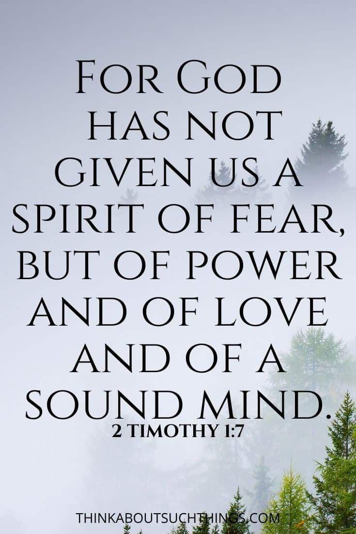 an image with the words for god has not given us a spirit of fear, but of power and love and of a sound