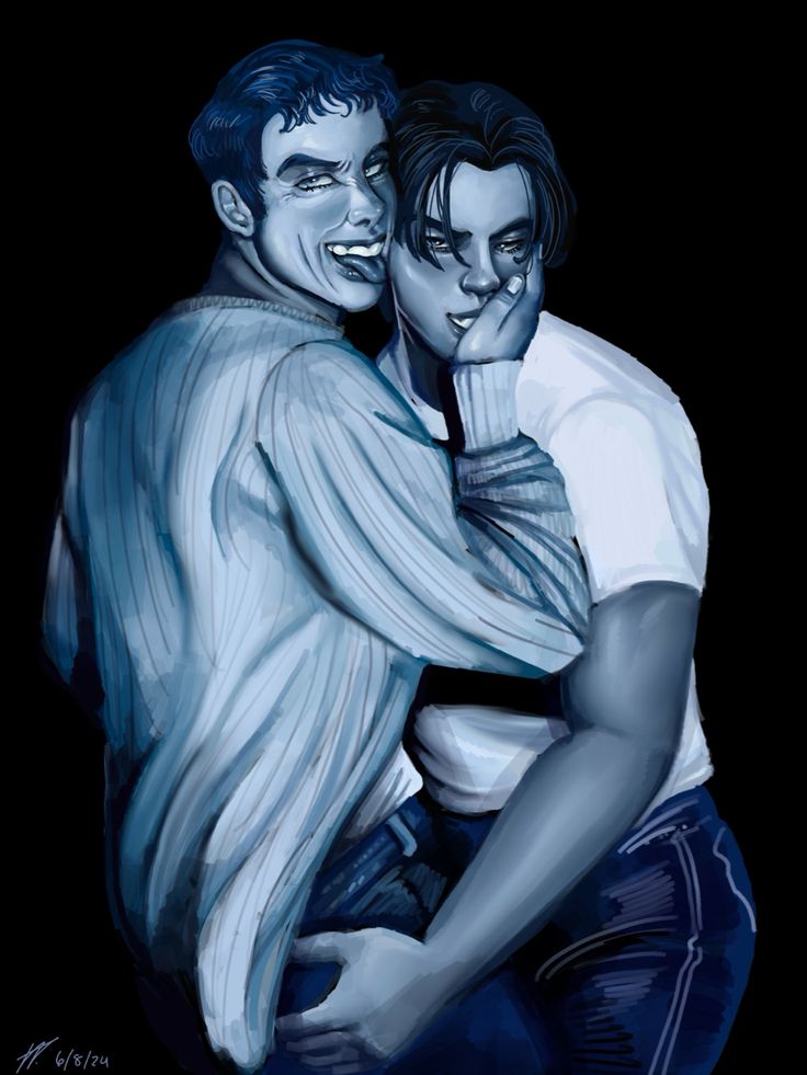 Stu and Billy in blue shades Stu X Billy Scream, Scream 1996 Billy And Stu, Stu And Billy Scream, Scream Billy And Stu, Billy And Stu Fanart, Stu Macher And Billy Loomis, Stu Macher Fanart, Ill Be Right Back, Billy Fanart