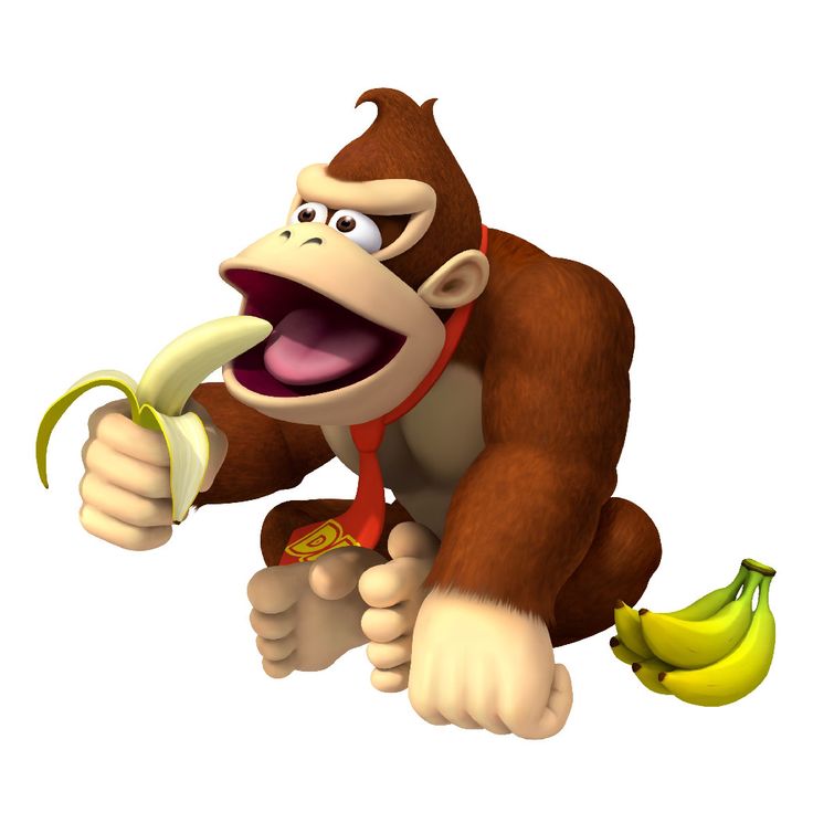 a cartoon monkey holding a banana and giving the thumbs up