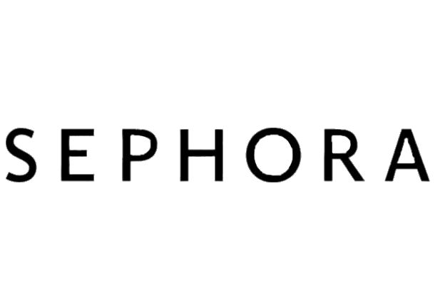 the word sephora written in black on a white background