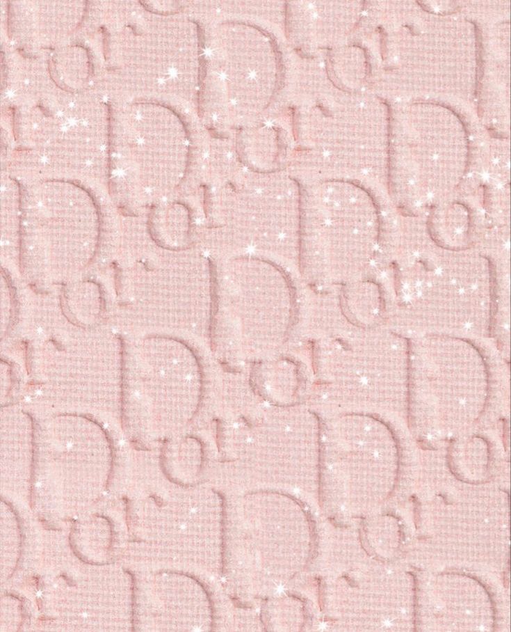 a pink wallpaper with white letters and bubbles in the middle, on top of it