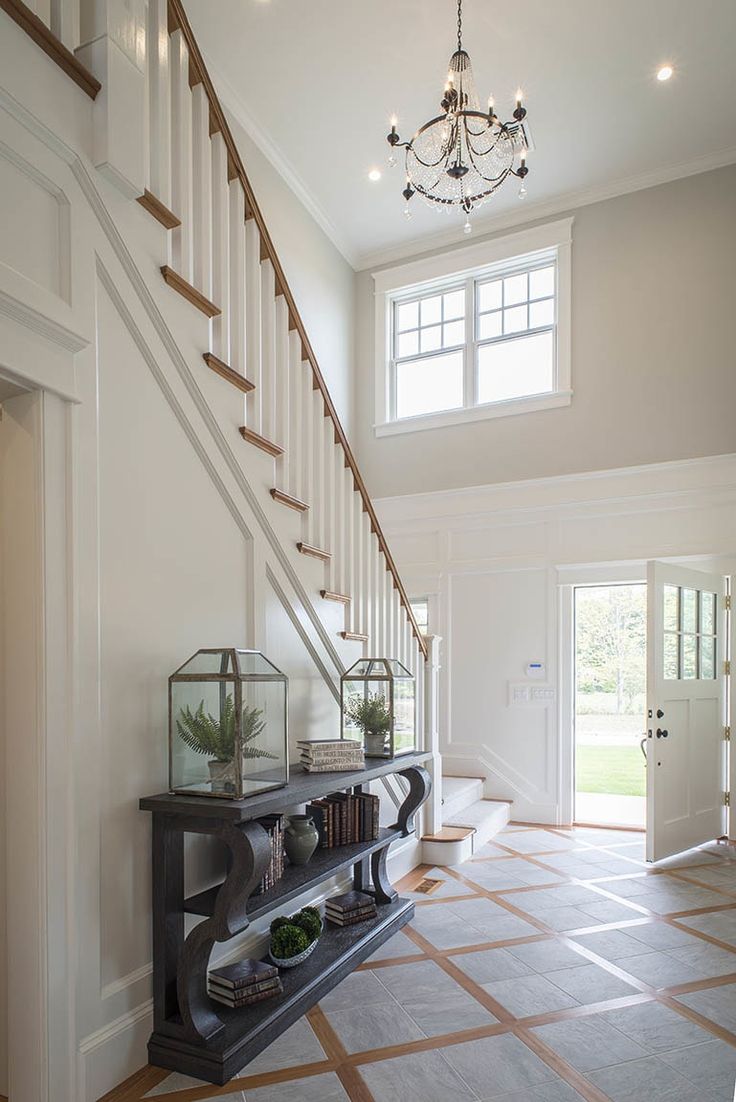 the entryway is clean and ready for guests to use it as an entrance way