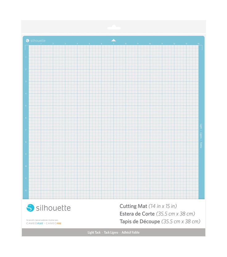 the silhouette cutting mat is shown in blue